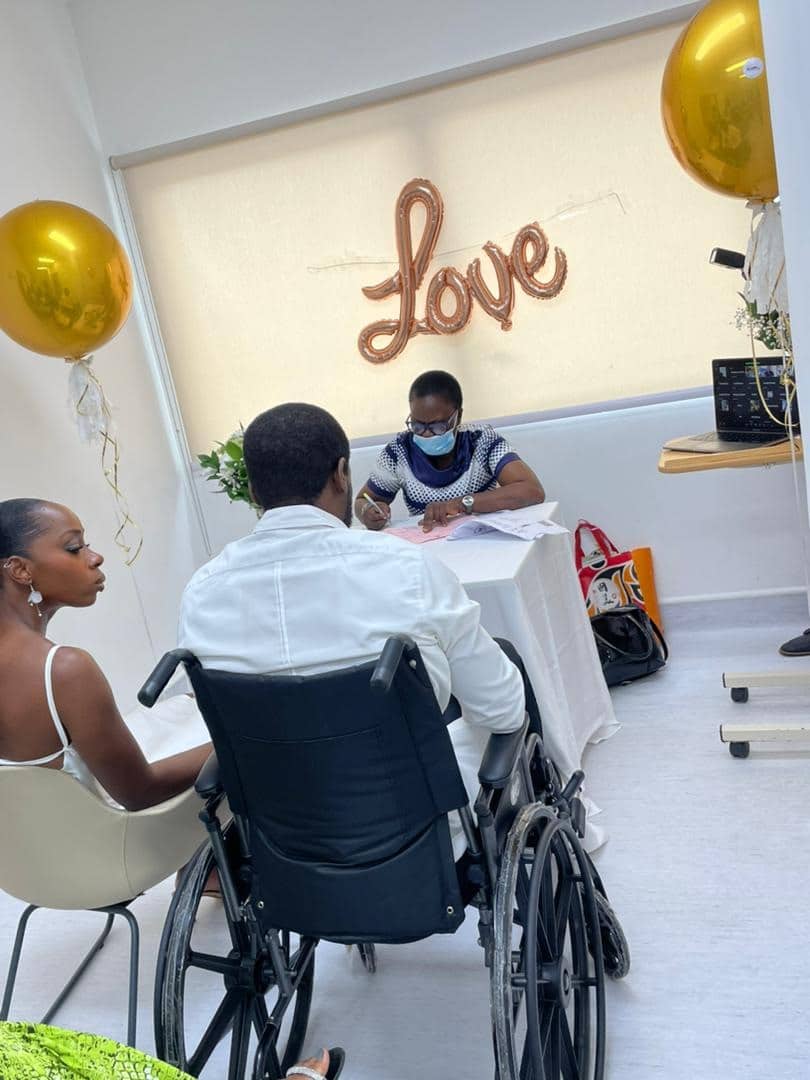 Nigerian couple marry in a Lagos hospital