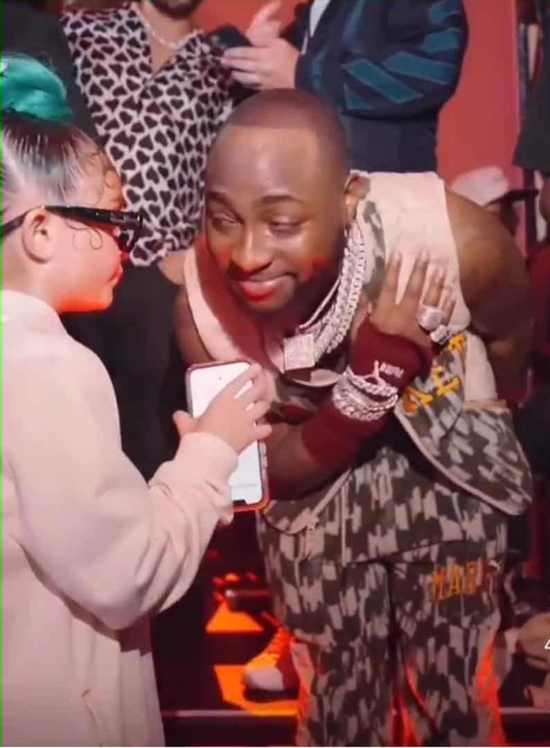 Adorable moment Davido grants interview to a young girl (Video)