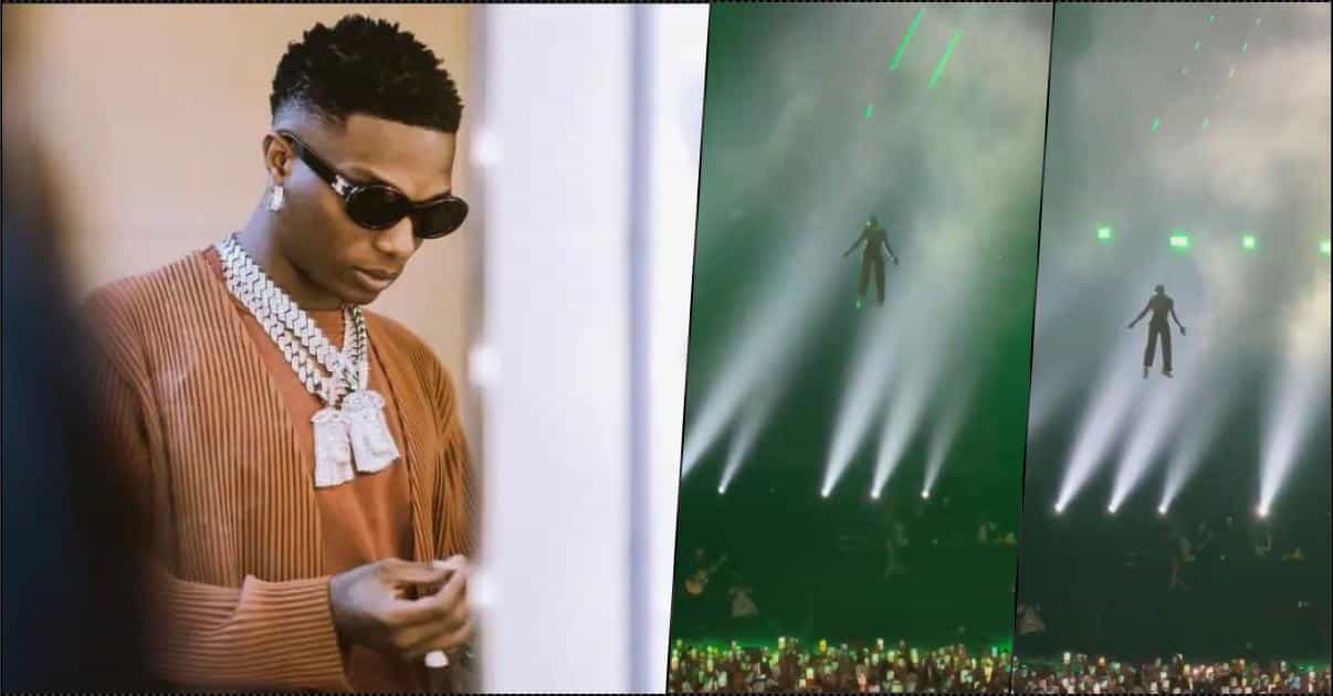 Wizkid makes grand entrance at show in Paris (Video)