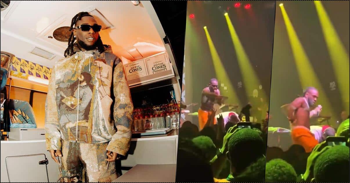 "This guy is annoying me, go home" — Burna Boy fumes as he refunds attendee during live show (Video)