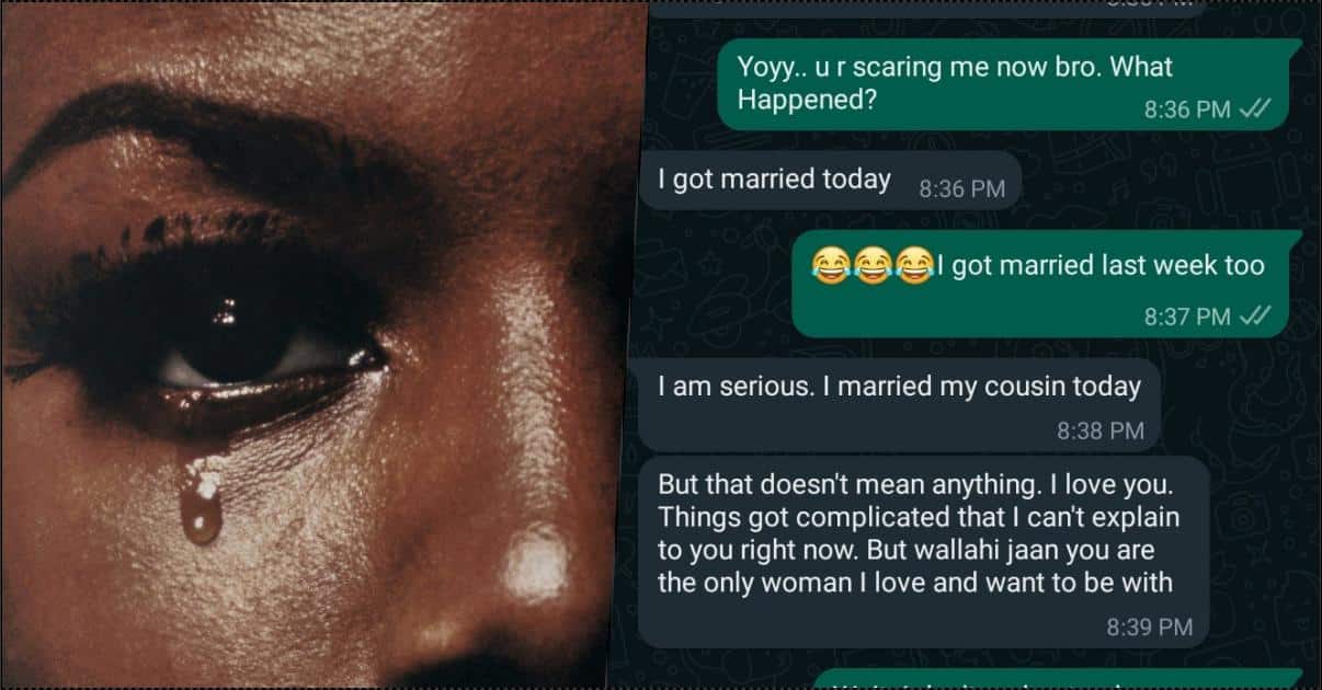 "We can still marry next year" — Man assures girlfriend as he breaks news of his marriage to cousin