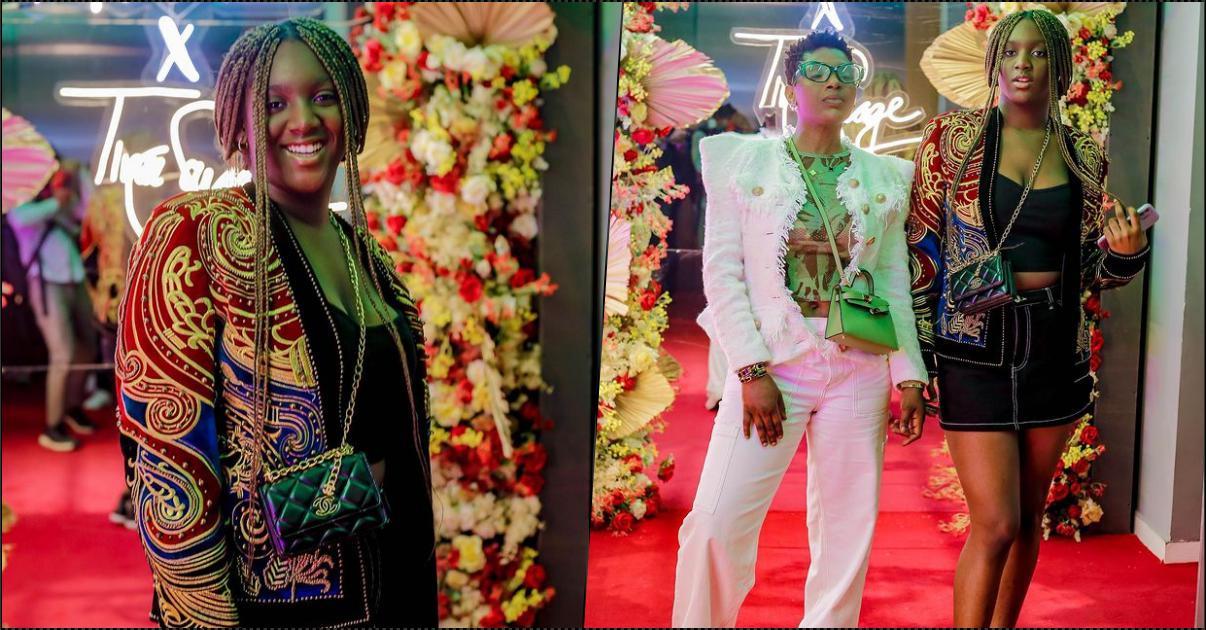 Annie Idibia's daughter stirs reactions over outfit to Tiwa Savage’s event