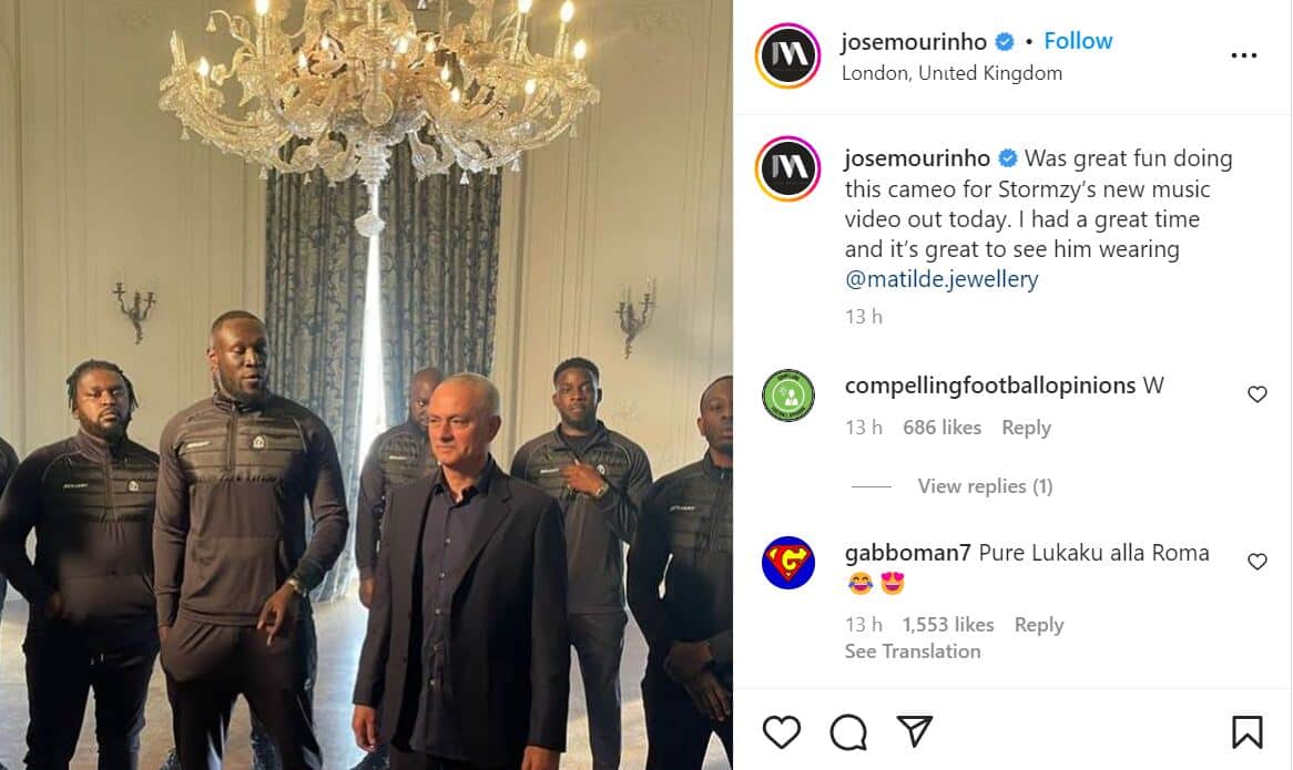 Jose Mourinho features in Stormzy's new music video 