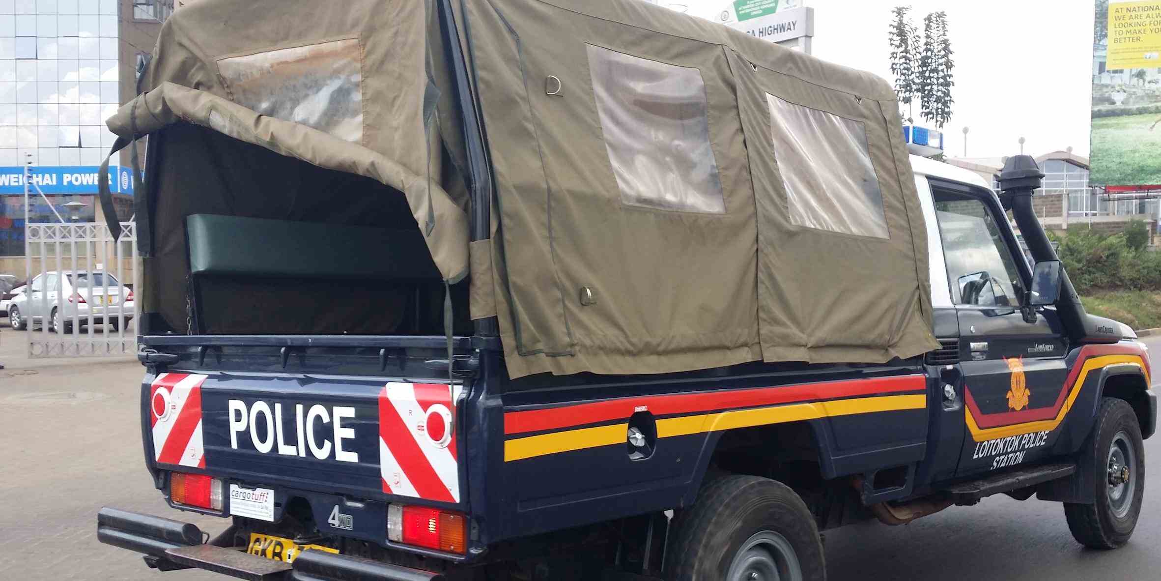 Kenyan police van