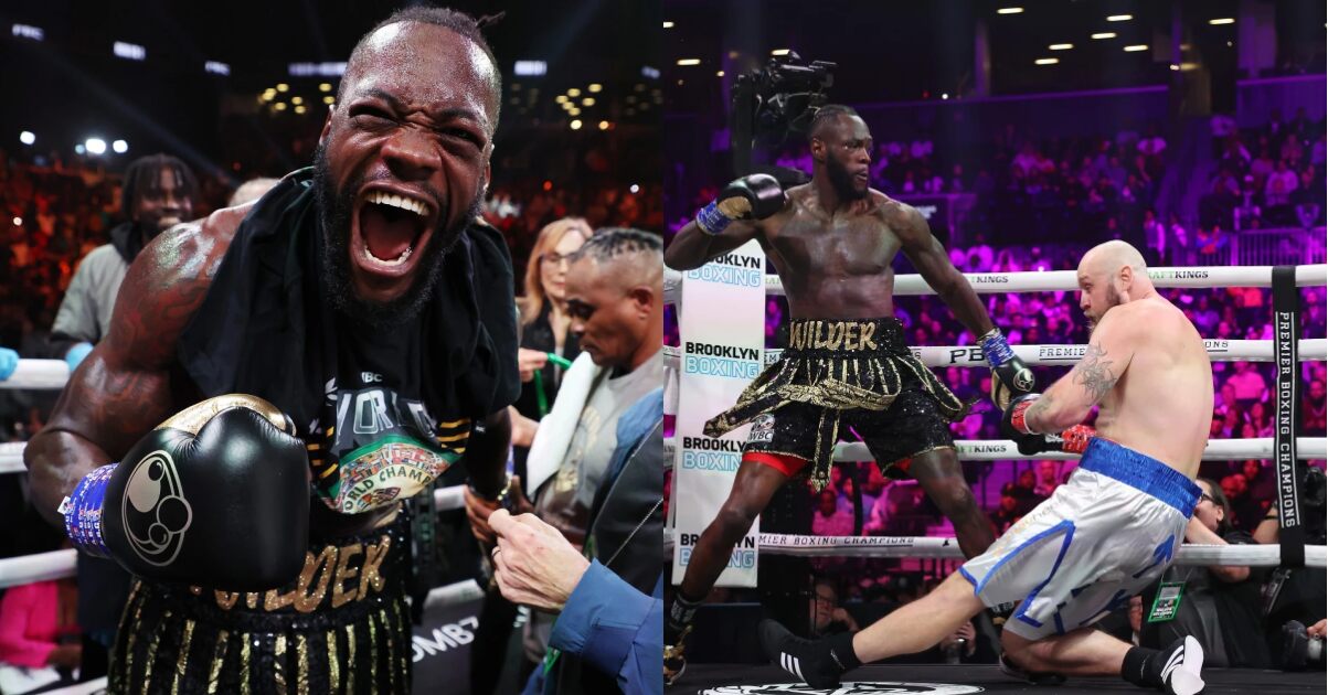 Deontay Wilder knocks out opponent in first round