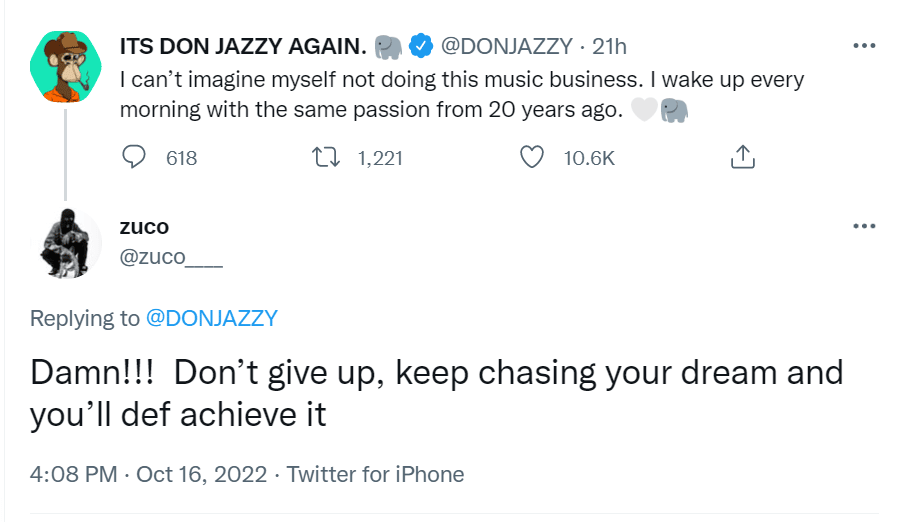 Helping other people achieve their dream is what turns me on now - Don Jazzy