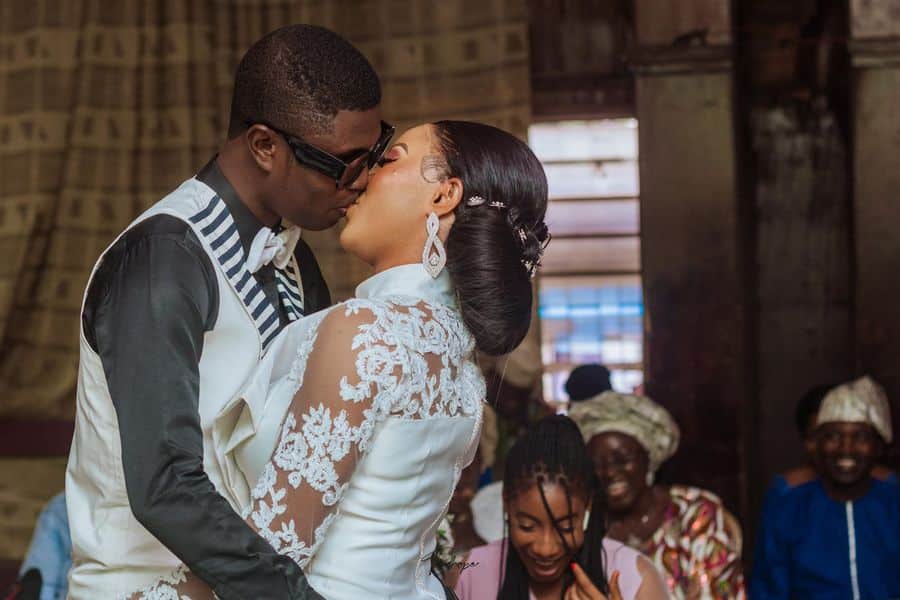 My wife's attraction to me has nothing to do with money, it takes courage to date a blind man - Visually impaired Nigerian man writes after marrying he met on Facebook