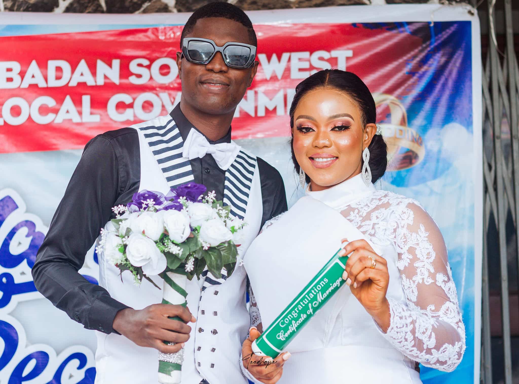 My wife's attraction to me has nothing to do with money, it takes courage to date a blind man - Visually impaired Nigerian man writes after marrying he met on Facebook