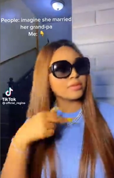 Regina Daniels serves a response to those saying she married a grandpa