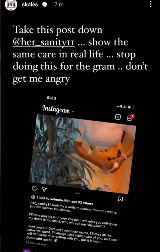 Show same care in real life - Skales calls out his wife for mourning his mother on Instagram