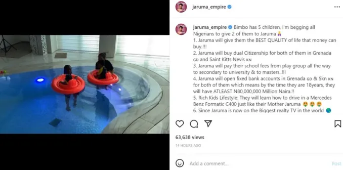 Some of your family members need help - Nigerian celebrities react to Jaruma wanting to adopt IVD and late Bimbo’s children