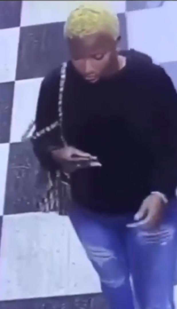 Slay queen caught on camera stealing wig from store (Video)