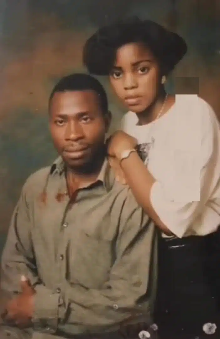 Old school dad and mom