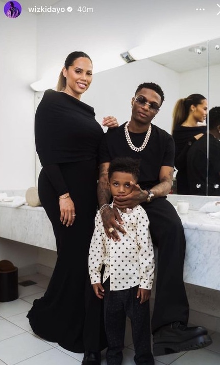 Wizkid shares stunning family photos with Jada Pollock and son, Zion