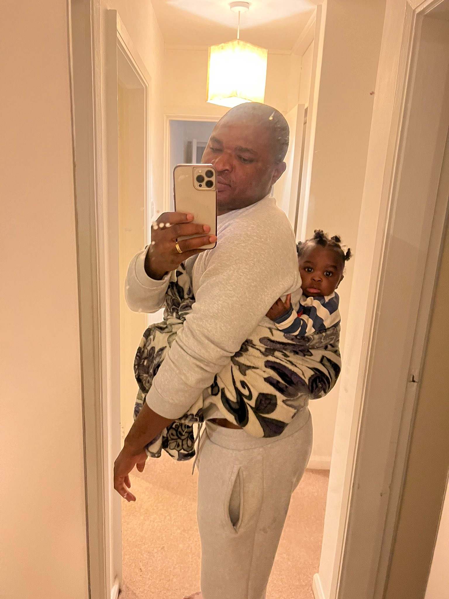 UK will humble you — Man says as he backs daughter while wife is at work