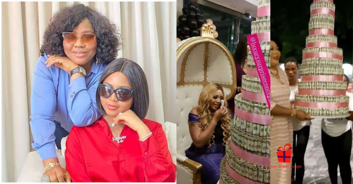 Rita Daniels surprises daughter, Regina with huge dollar cake (Video)