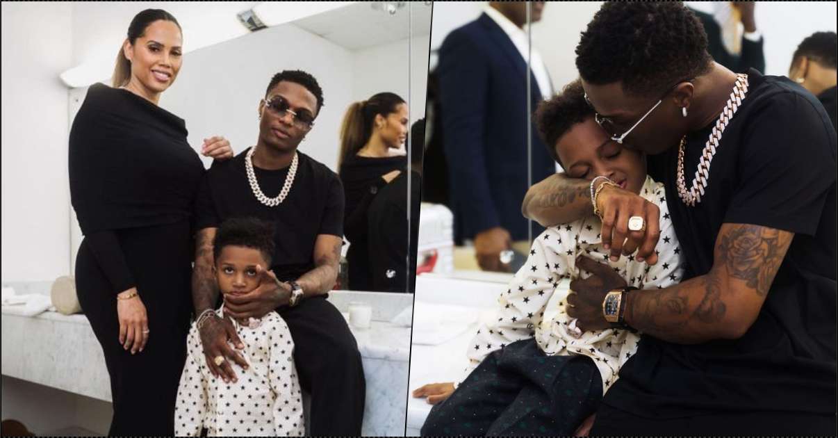 Wizkid shares stunning family photos with Jada Pollock and son, Zion