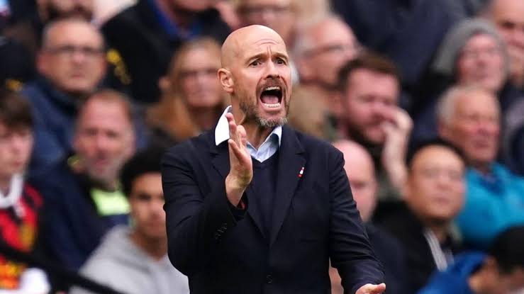 Erik ten Hag reacts to his sides 6-3 thrashing by Man City