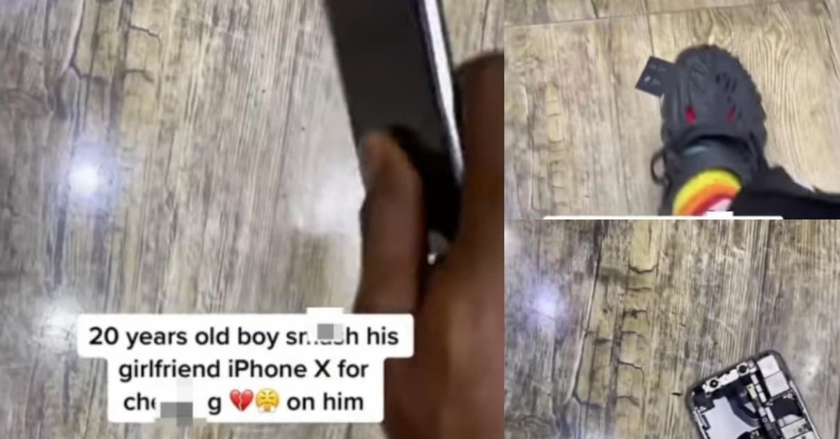 20-year-old destroys girlfriend's iPhone X over infidelity 