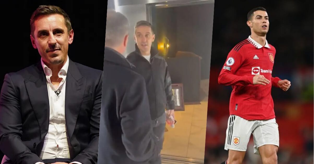 "He doesn't behave like someone who's played with me" - Gary Neville bites back after Cristiano Ronaldo snubbed his handshake 