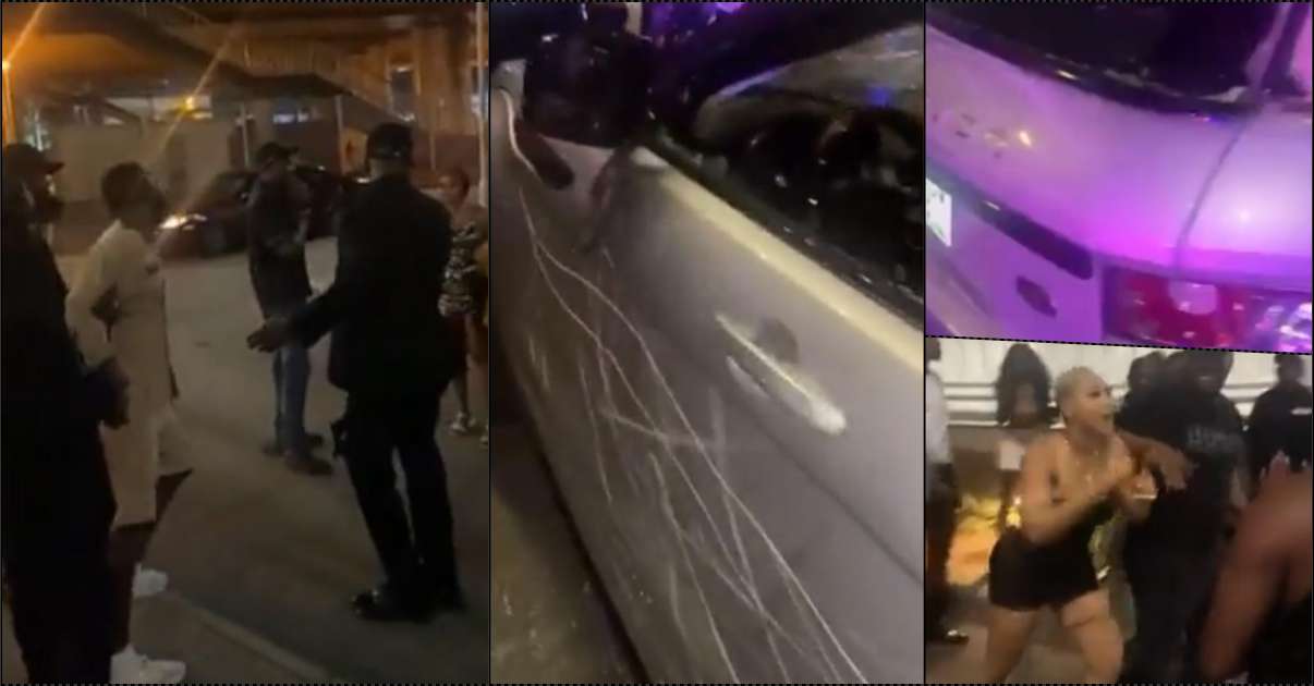 Man vandalizes girlfriend's Range Rover after catching her with another man (Video)