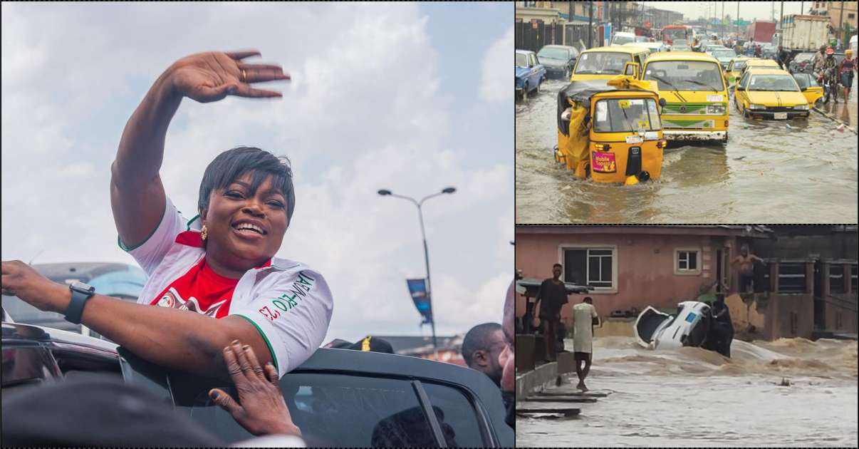 “The Lagos state government is irresponsible” — Funke Akindele fumes over rising flood issue