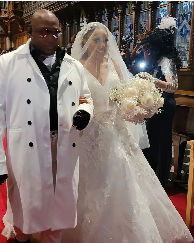 Fidelis Anosike and Rita Dominic's white wedding in UK (Video)