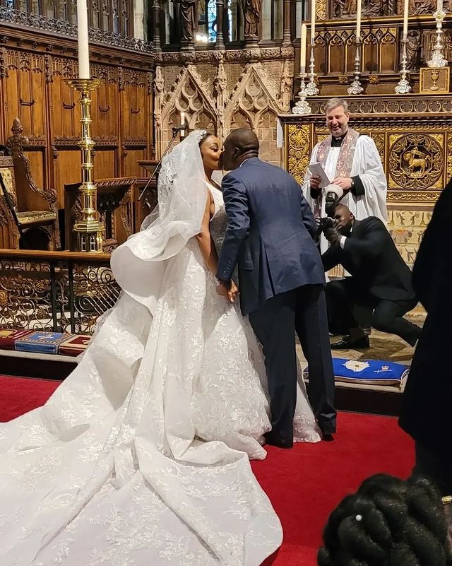 Fidelis Anosike and Rita Dominic's white wedding in UK (Video)