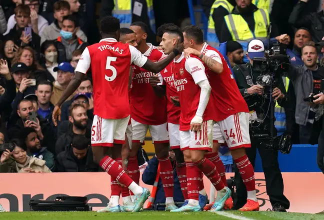 Arsenal tops premier league table after defeating Chelsea in London derby