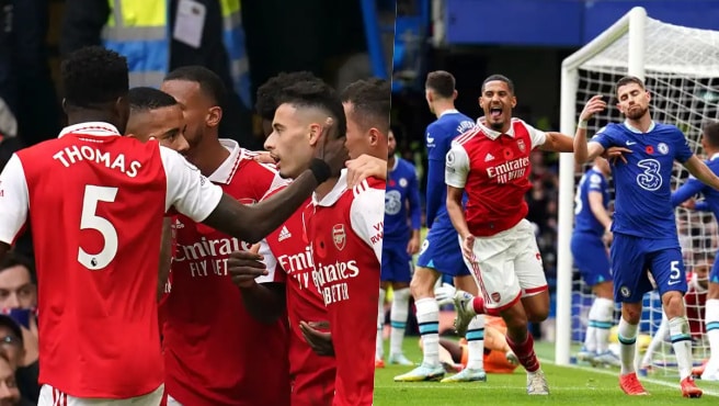 Arsenal tops premier league table after defeating Chelsea in London derby