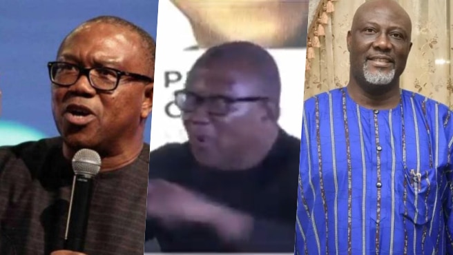 I have taken enough from you - Peter Obi angrily confronts Dino Melaye at Arise TV town hall meeting