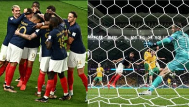 Oliver Giroud scores record-equalling goal as France defeats Australia