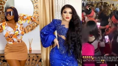 Papaya Ex shares new video alleging that Bobrisky wanted to stop her from hugging her