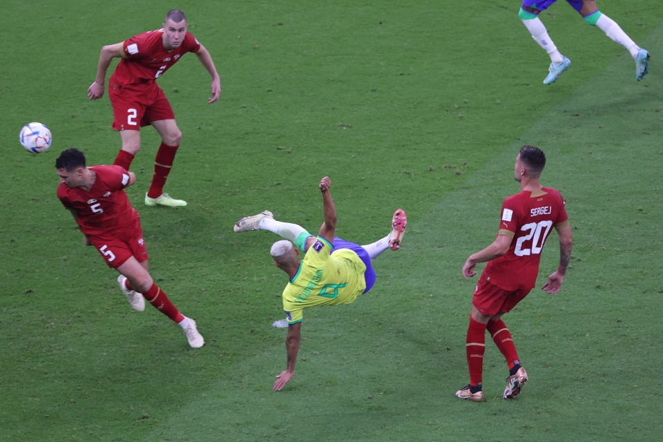 Richarlison scores one of the best goals in 2022 World Cup as Brazil defeats Serbia 