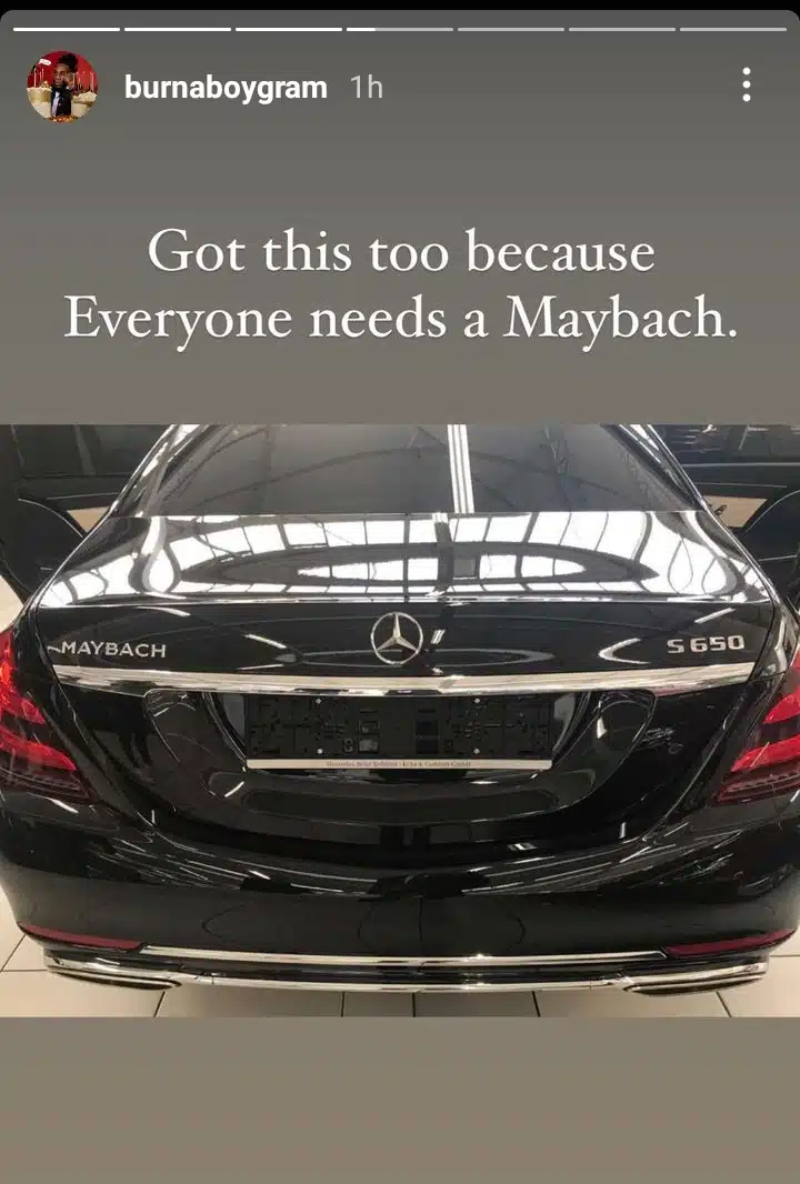 Burna Boy Maybach