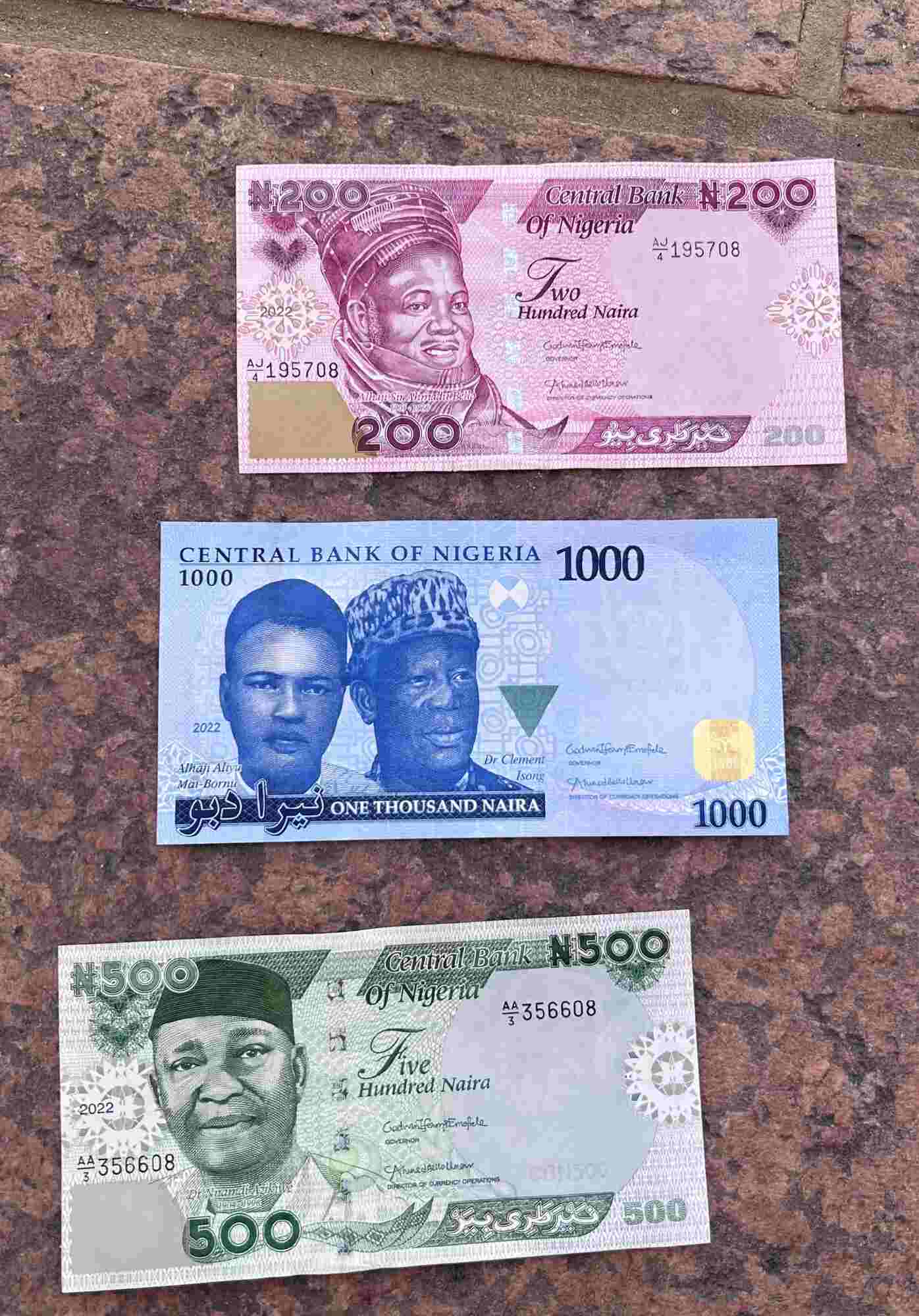 See photos of the new Naira notes President Buhari unveiled today