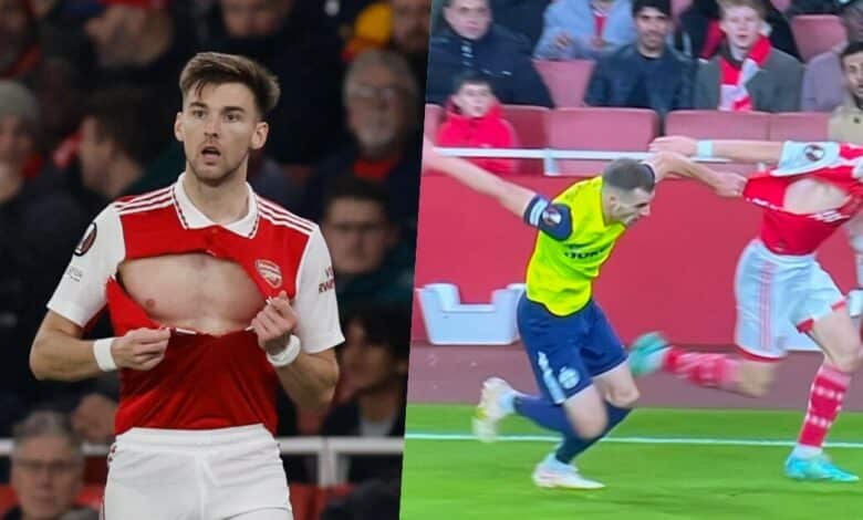 Tierney's jersey almost ripped off by Zurich opponent after his goal lifted Arsenal to top of Europa group