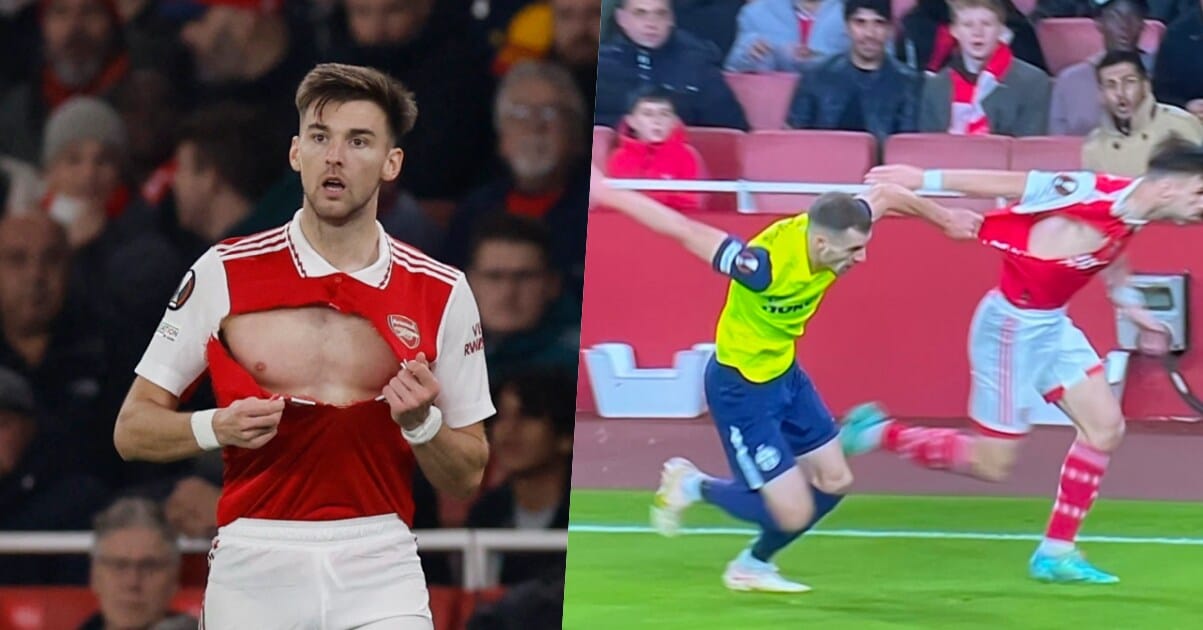 Tierney's jersey almost ripped off by Zurich opponent after his goal lifted  Arsenal to top of Europa group