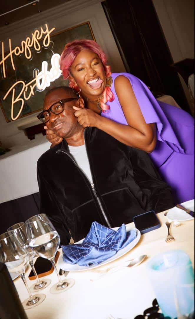 DJ Cuppy celebrates father, Femi Otedola on 60th birthday aboard luxury yacht (Video)