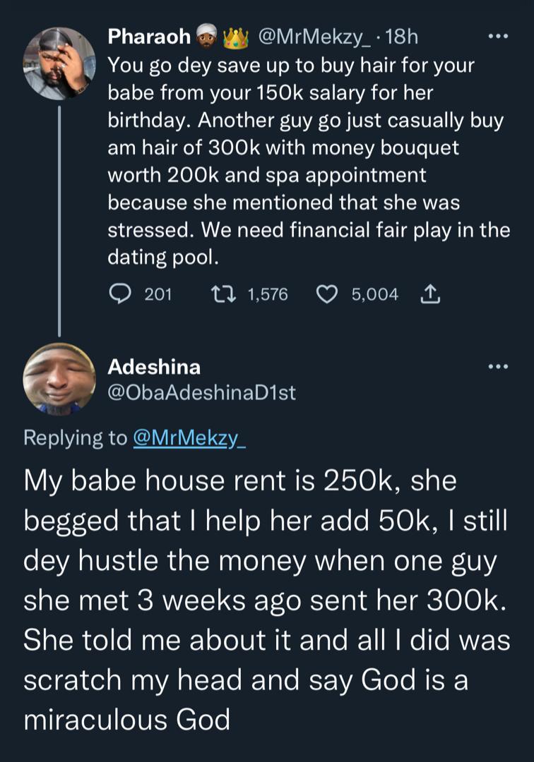 Man heartbroken after finding out girlfriend is cheating with good Samaritan who offered her N300K for rent