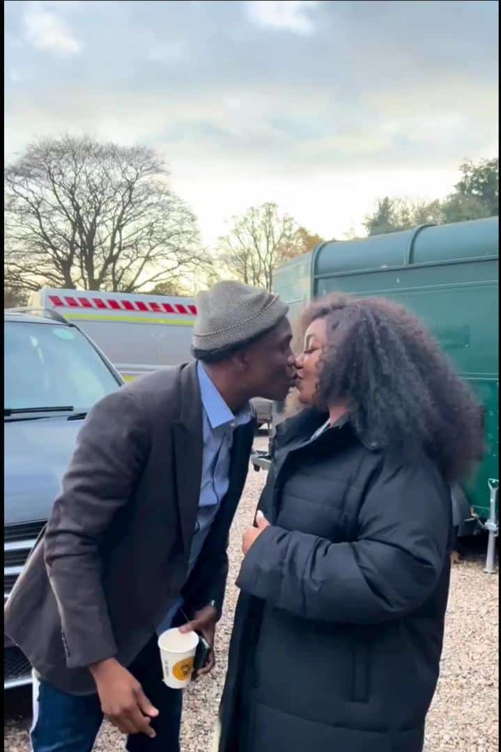 Rita Dominic and Fidelis Anosike share romantic moment ahead of white wedding in UK (Video)