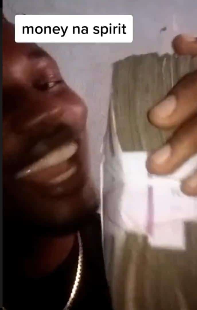 Man reveals burning desire ravishing his mind after making stash of money (Video)