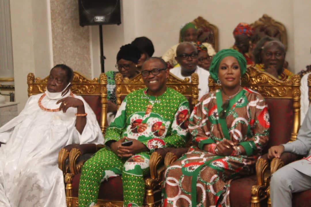 Will you remain clean as Nigeria’s President – Oba of Benin asks Peter Obi during visit