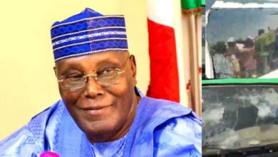 Just In: Atiku's convoy riddled with bullets in Borno