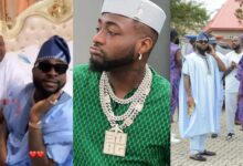 Davido spotted with wedding ring as he steps out for Uncle's inauguration