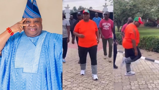 Davido's uncle, Sen. Ademola dances joyfully as he counts down to swearing-in as governor (Video)