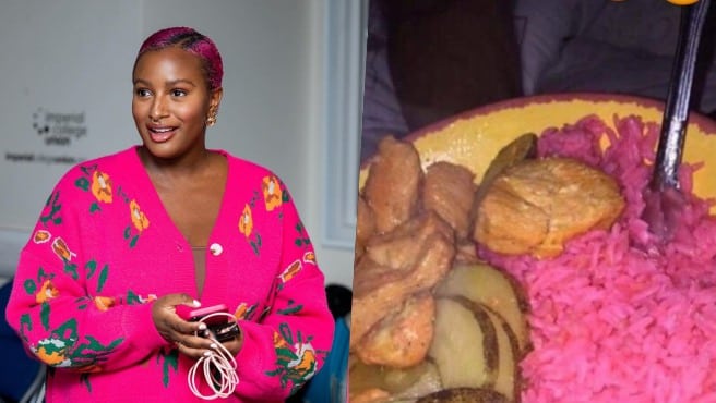 "This is what her fiancé will be eating with happiness" — Dj Cuppy stirs reactions as she makes jollof rice