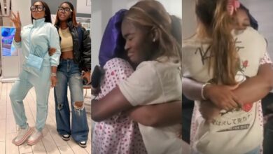 Emotional moment Mercy Aigbe and daughter tear-up as they reunite (Video)