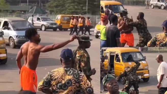 Content creator meets waterloo after pranking soldier (Video)