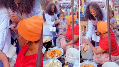 Mother who sells akara joyfully signs on daughter's shirt as she graduates from university (Video)